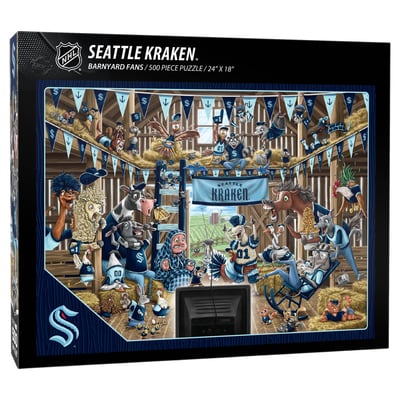 Seattle Kraken Fanpoint 18" x 24" Barnyard Fans 500-Piece Puzzle
