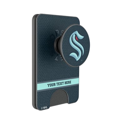 Seattle Kraken Keyscaper Personalized Solid PopSockets Magnetic Wallet