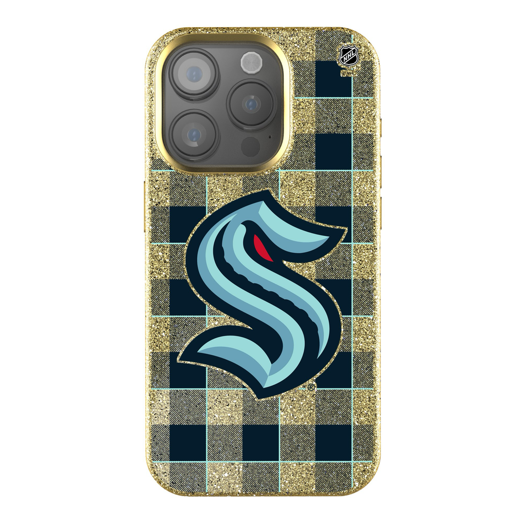 Seattle Kraken Keyscaper Plaid Bling iPhone Case