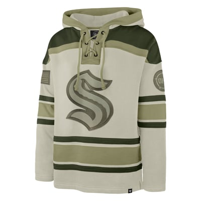 Seattle Kraken '47 OHT Military Appreciation Lacer Hoodie - Beige
