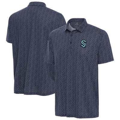 Seattle Kraken Antigua Vigorous Polo - Deep Sea Blue