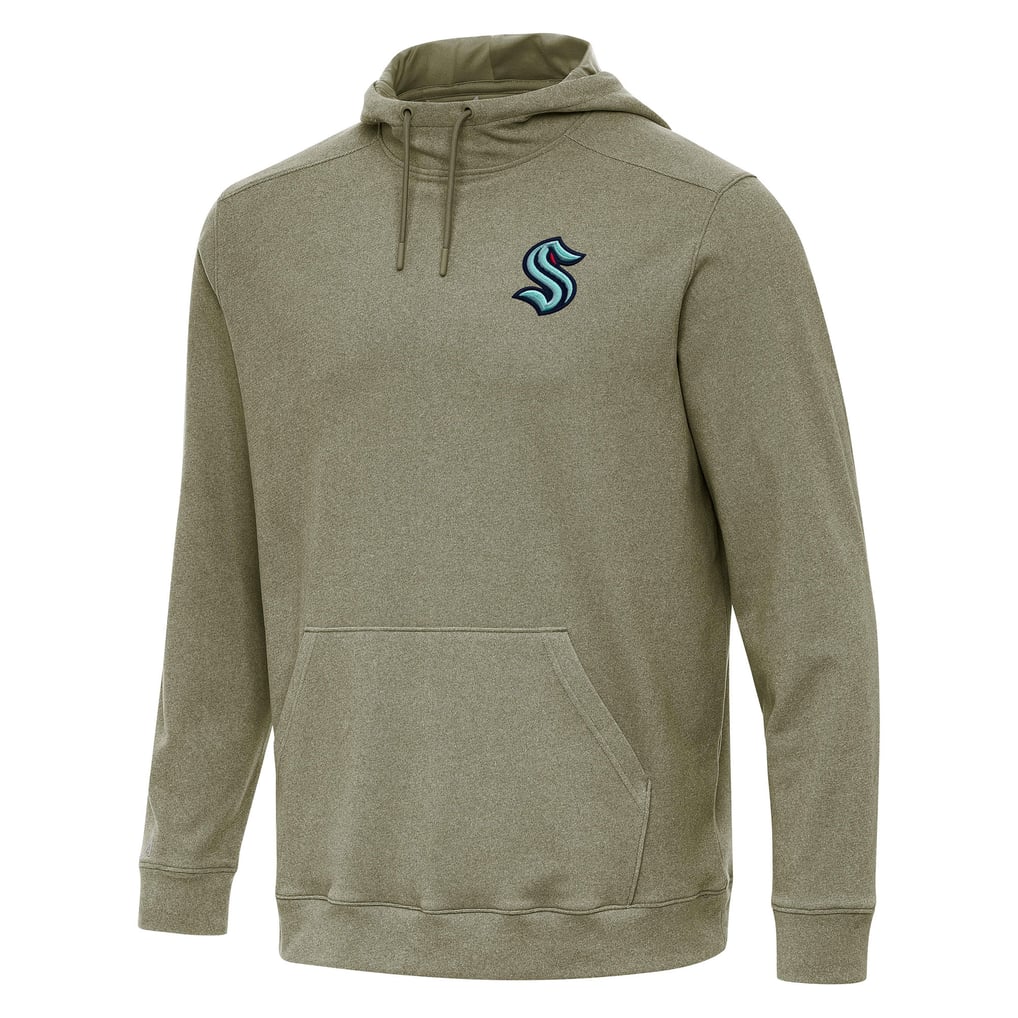 Seattle Kraken Antigua Cloud Pullover Hoodie - Olive