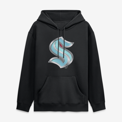 Seattle Kraken  Metallic Mascot Hoodie - Black