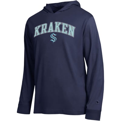 Seattle Kraken Champion All-Star Lightweight Hooded Long Sleeve T-Shirt - Deep Sea Blue
