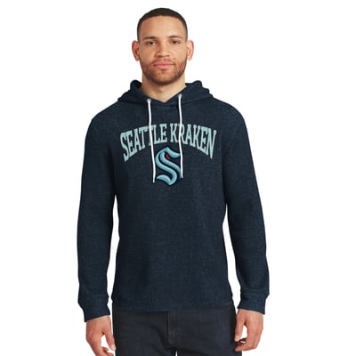  Seattle Kraken Darius Rucker Collection by Fanatics Waffle-Knit Hooded Long Sleeve T-Shirt - Deep Sea Blue