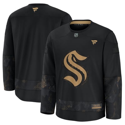  Seattle Kraken Fanatics Military Appreciation Practice Jersey - Black