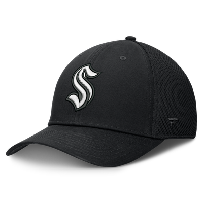  Seattle Kraken Fanatics Tonal Meshback Stretch Hat - Black