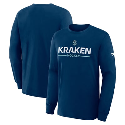Seattle Kraken Fanatics Authentic Pro Primary Long Sleeve T-Shirt - Deep Sea Blue
