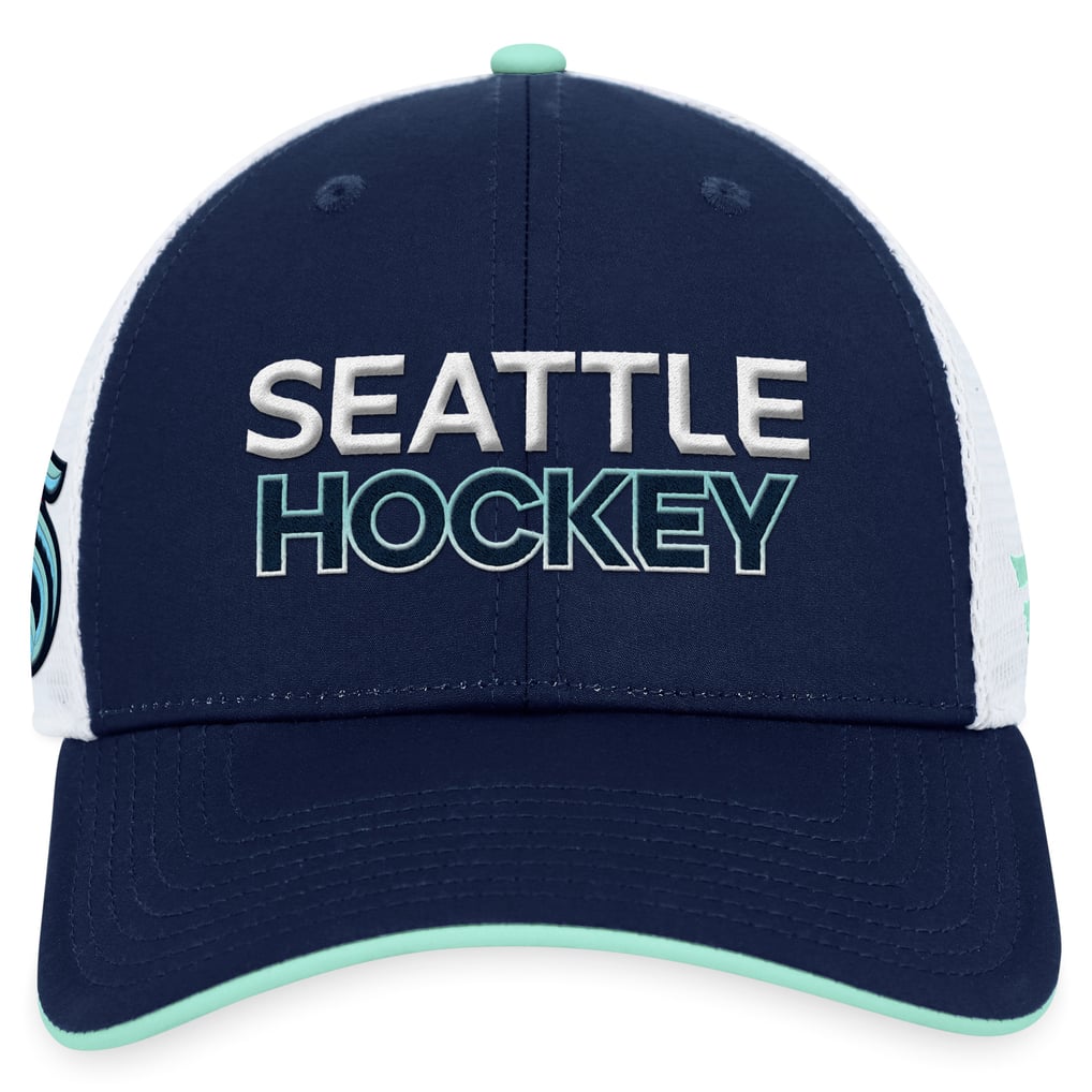 Seattle Kraken Fanatics Authentic Pro Rink Trucker Adjustable Hat - Deep Sea Blue