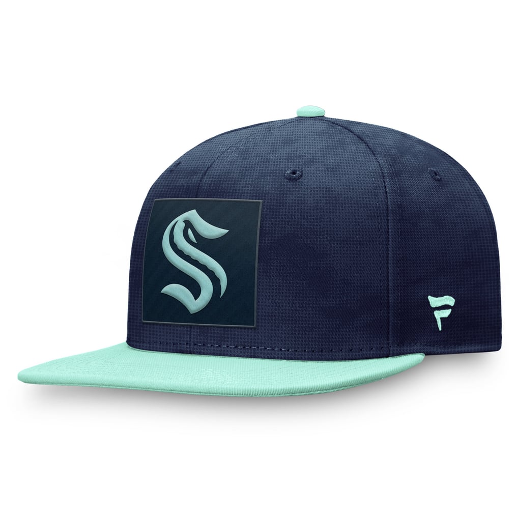  Seattle Kraken Fanatics Authentic Pro Rink Snapback Hat - Deep Sea Blue/Light Blue