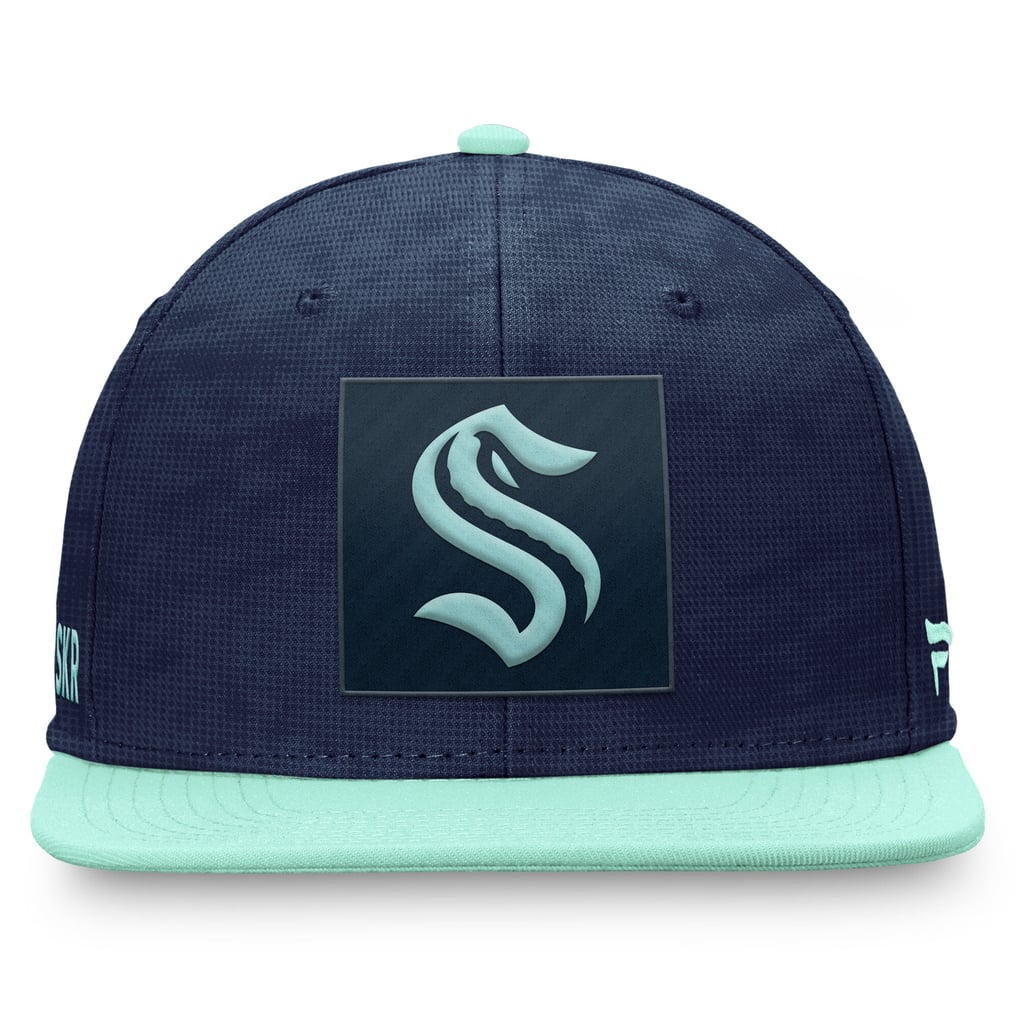  Seattle Kraken Fanatics Authentic Pro Rink Snapback Hat - Deep Sea Blue/Light Blue