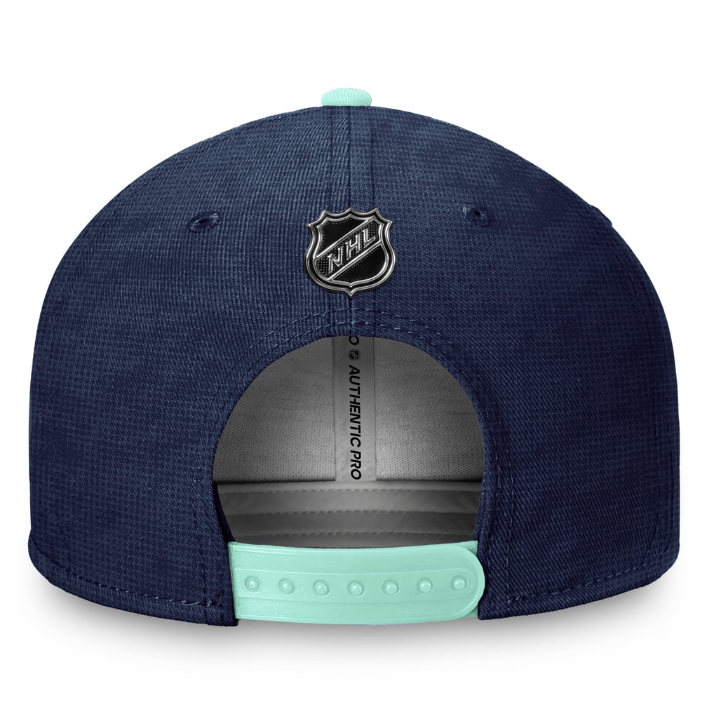  Seattle Kraken Fanatics Authentic Pro Rink Snapback Hat - Deep Sea Blue/Light Blue
