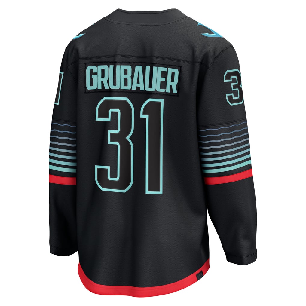 Men's Seattle Kraken Philipp Grubauer Fanatics Black Alternate