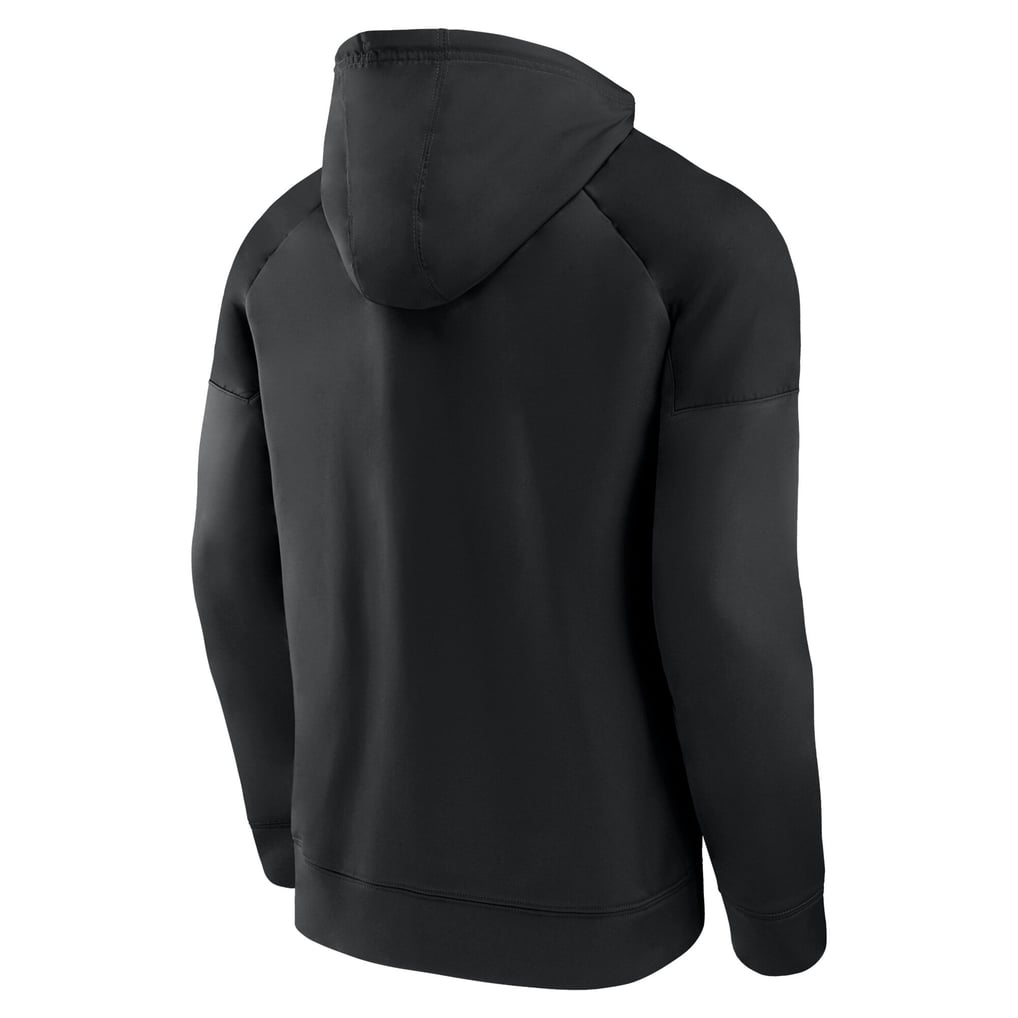  Seattle Kraken Fanatics Black Ice Defender Raglan Pullover Hoodie