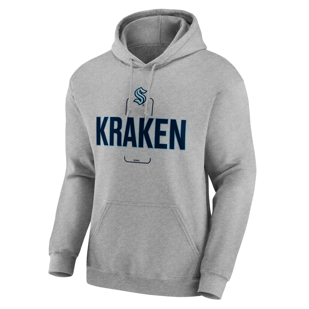 Seattle Kraken Personalized Name & Number Midfielder Pullover Hoodie - Gray