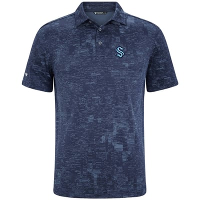  Seattle Kraken Levelwear Data Polo - Deep Sea Blue