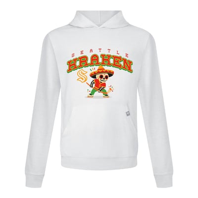 Seattle Kraken Levelwear DOTD Sugar Skull Player Relay Hooded T-Shirt - White
