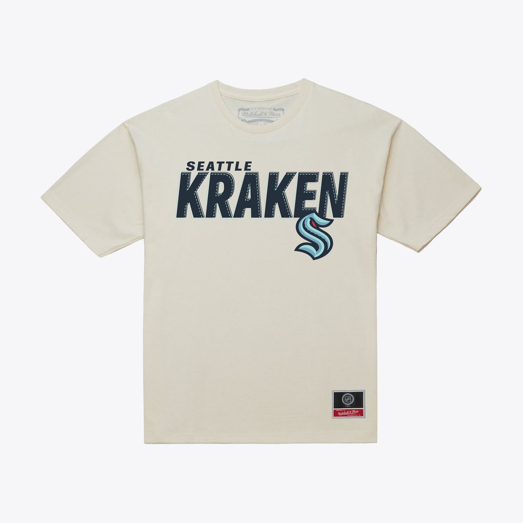 Seattle Kraken Mitchell & Ness Core Plus T-Shirt - Cream
