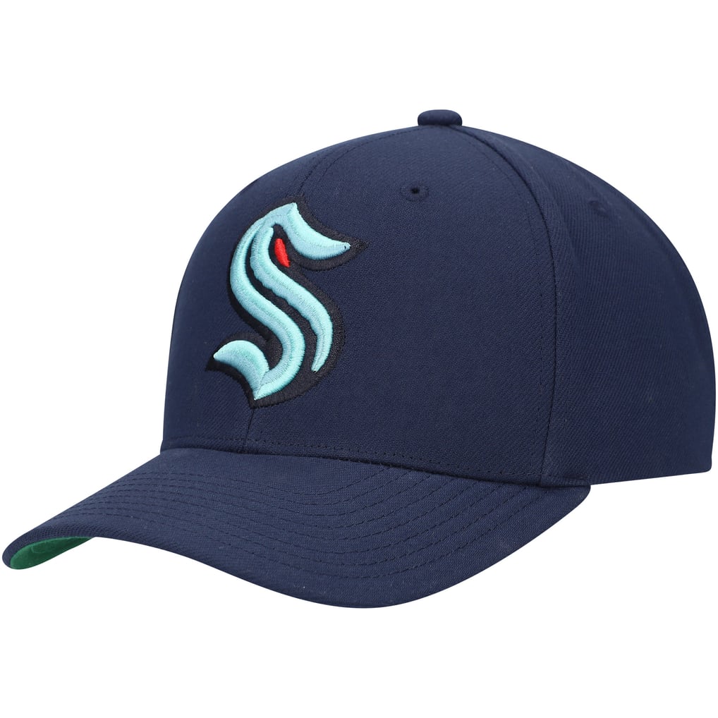 Seattle Kraken Mitchell & Ness Team Ground Pro Adjustable Hat - Deep Sea Blue