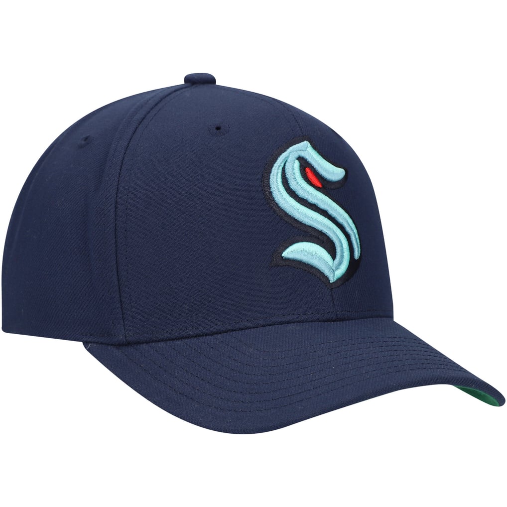 Seattle Kraken Mitchell & Ness Team Ground Pro Adjustable Hat - Deep Sea Blue