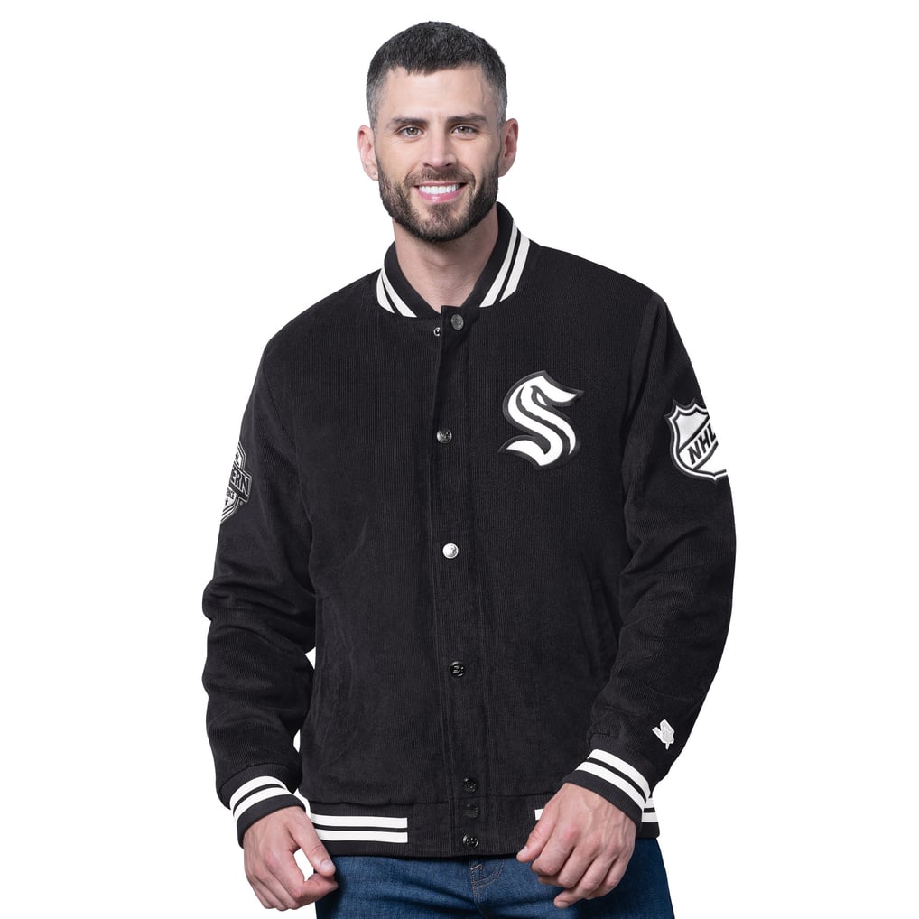  Seattle Kraken Starter Blackout Varsity Jacket - Black