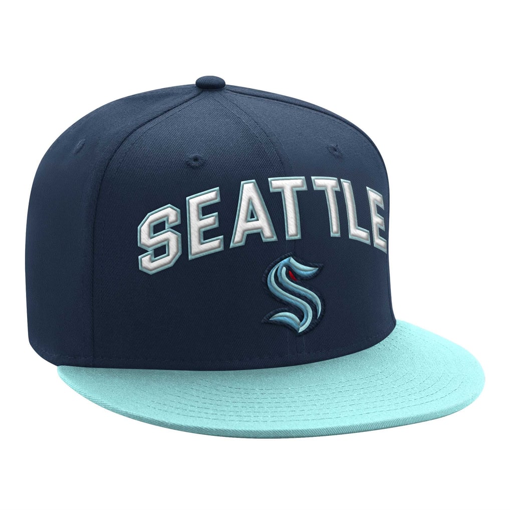 Seattle Kraken Starter Arch Logo Two-Tone Snapback Hat - Deep Sea Blue/Light Blue
