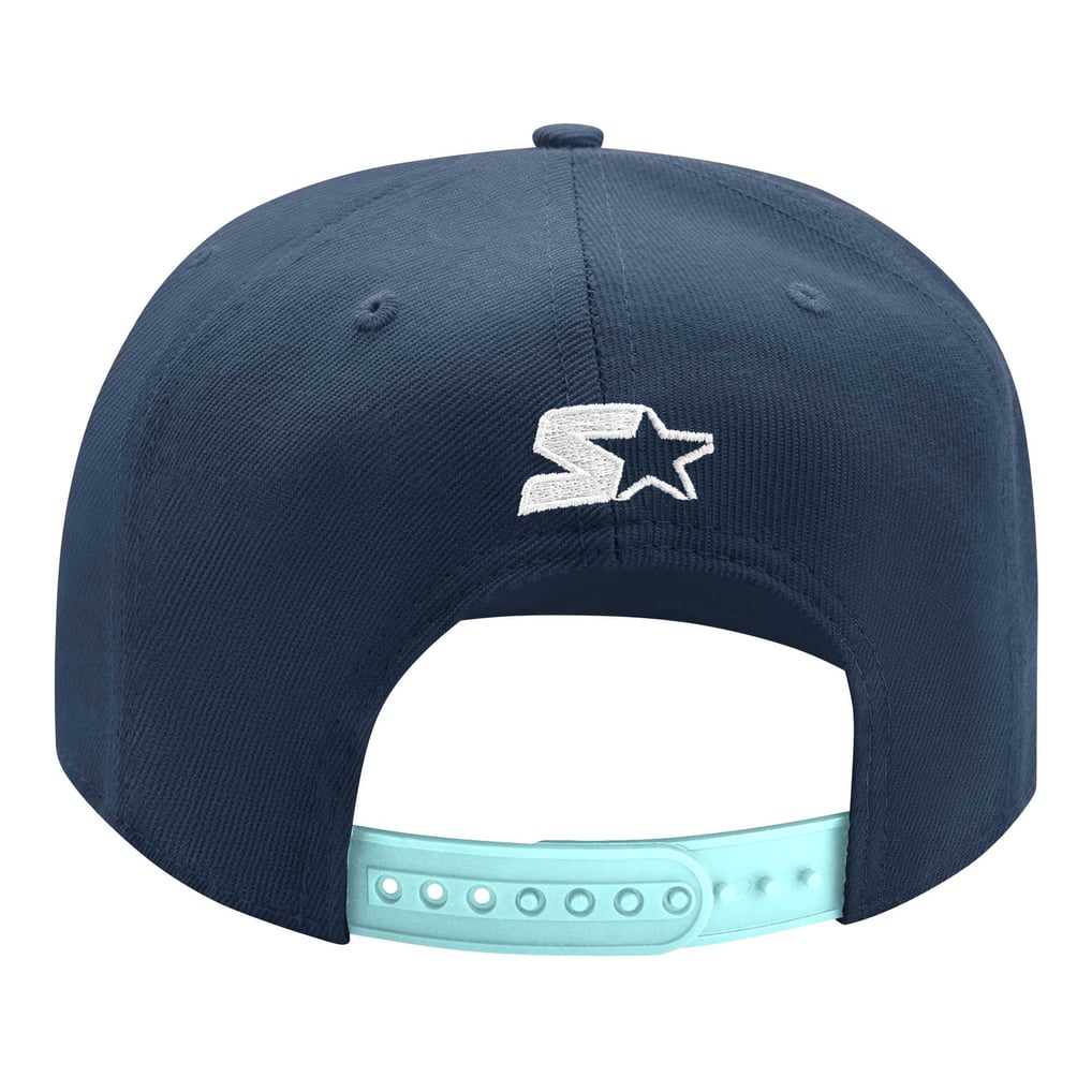 Seattle Kraken Starter Arch Logo Two-Tone Snapback Hat - Deep Sea Blue/Light Blue