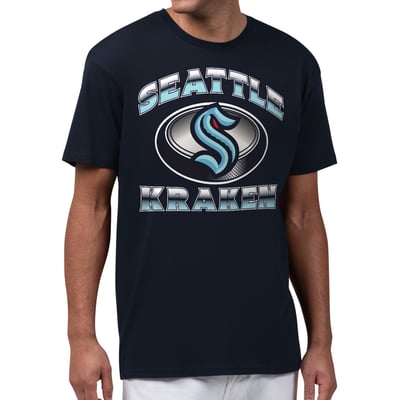  Seattle Kraken Starter Face Off T-Shirt - Navy