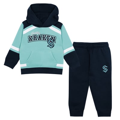 Seattle Kraken Outerstuff Preschool Ice Explorer Hoodie & Pants Set - Light Blue/Deep Sea Blue