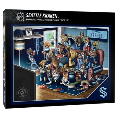 Seattle Kraken Purebred Fans 18" x 24" A Real Nailbiter 500-Piece Puzzle