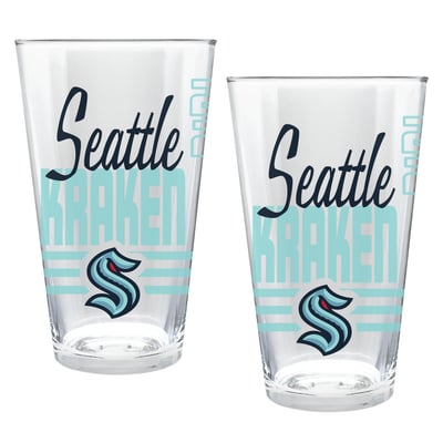 Seattle Kraken Two-Piece 16oz. Heritage Pint Glass Set
