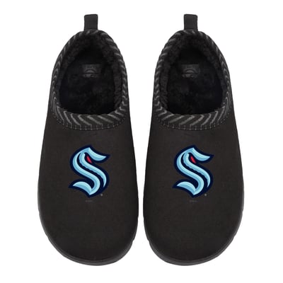 Seattle Kraken ISlide Unisex Primary Logo Mission Slipper - Black
