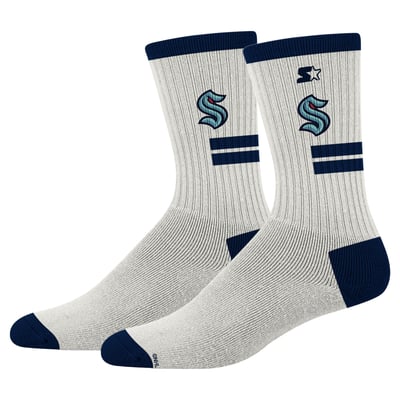  Seattle Kraken PRO Compression Unisex Premiere Cushioned Crew Socks - Cream