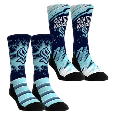  Seattle Kraken Rock Em Unisex Ice Breaker Two-Pack Crew Socks Set - Blue