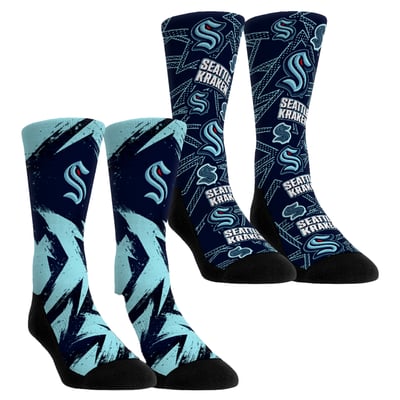  Seattle Kraken Rock Em Unisex Game Day Two-Pack Crew Socks - Deep Sea Blue