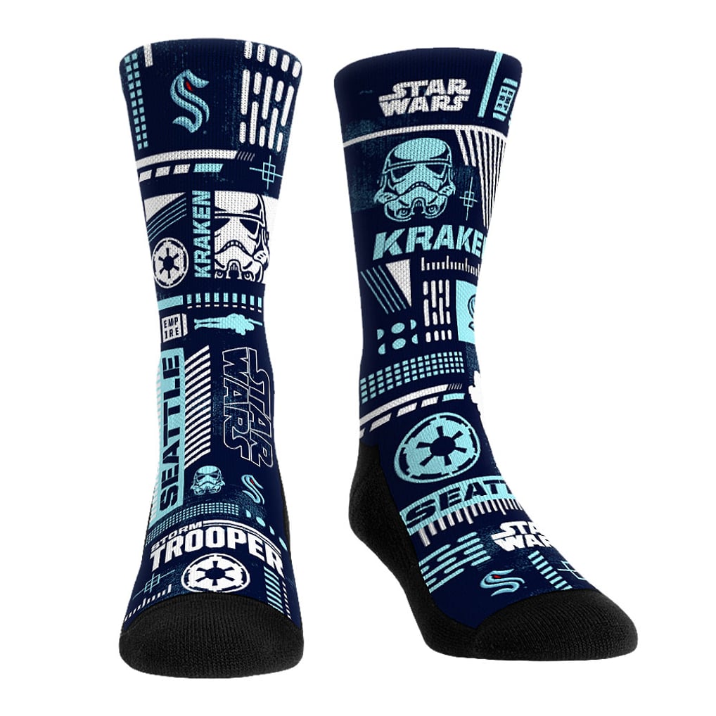 Darth Vader & Stormtrooper Seattle Kraken Rock Em Socks Star Wars Three-Pack Crew Socks Set