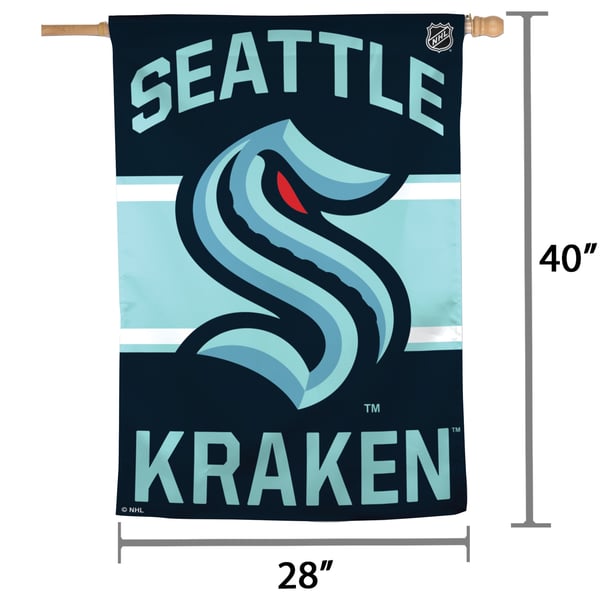 Full Color Double-Sided 3'x5' Seattle Kraken NHL Flag - 90CM X 150CM