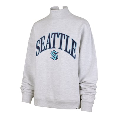 Seattle Kraken '47 Women's Vantage Mock Neck Fleece Sweatshirt - Gray