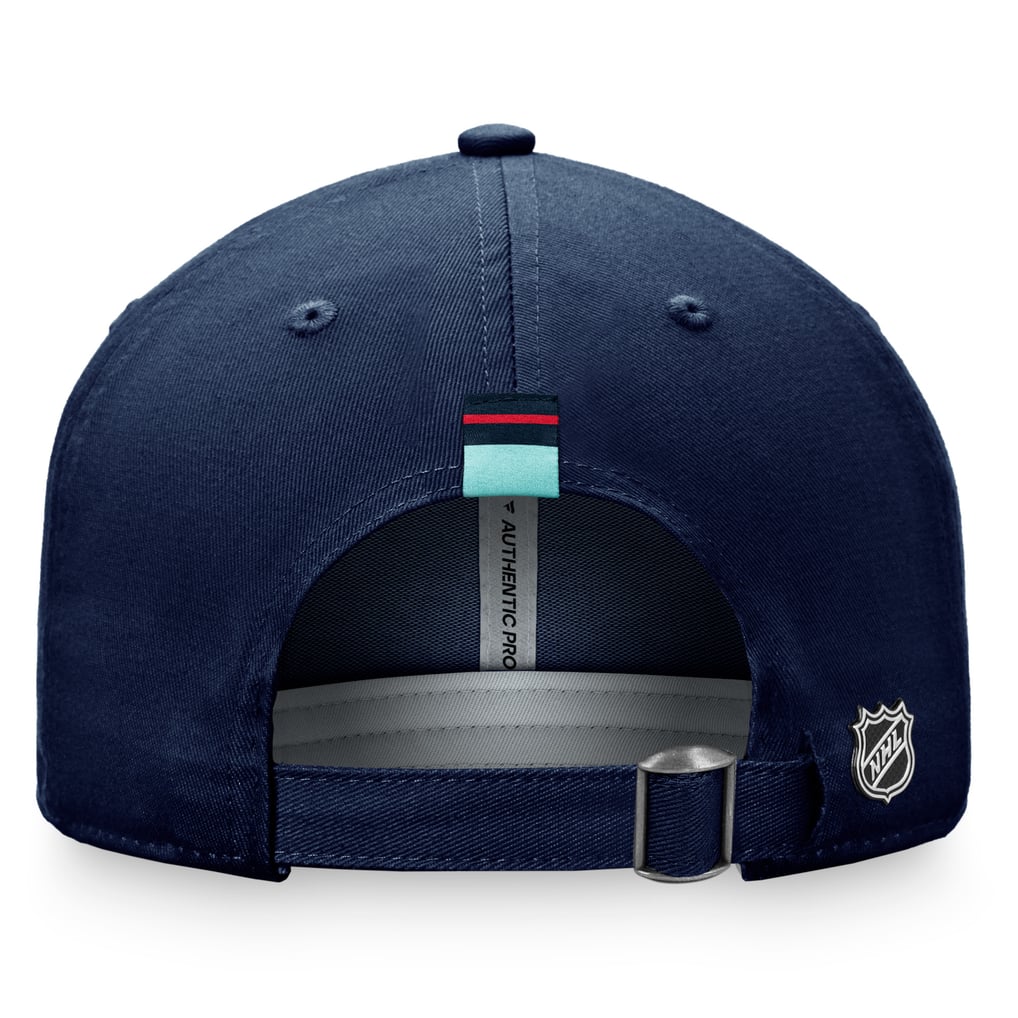 Seattle Kraken Fanatics Women's Authentic Pro Rink Adjustable Hat - Deep Sea Blue