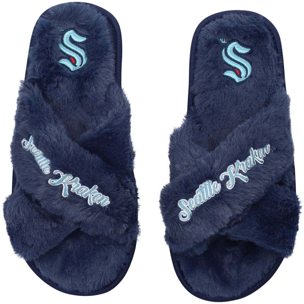 Seattle Kraken FOCO Women's Script Cross Slide Slippers