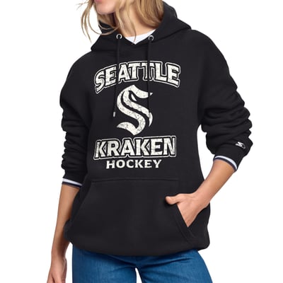 Seattle Kraken Starter Women's Cookies & Cream Hoodie - Black
