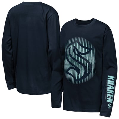 Seattle Kraken Outerstuff Youth Regroup & Reset Long Sleeve T-Shirt - Deep Sea Blue