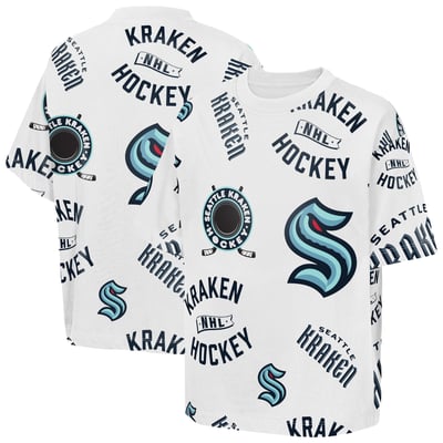  Seattle Kraken Outerstuff Youth Unstoppable Elevated T-Shirt - White