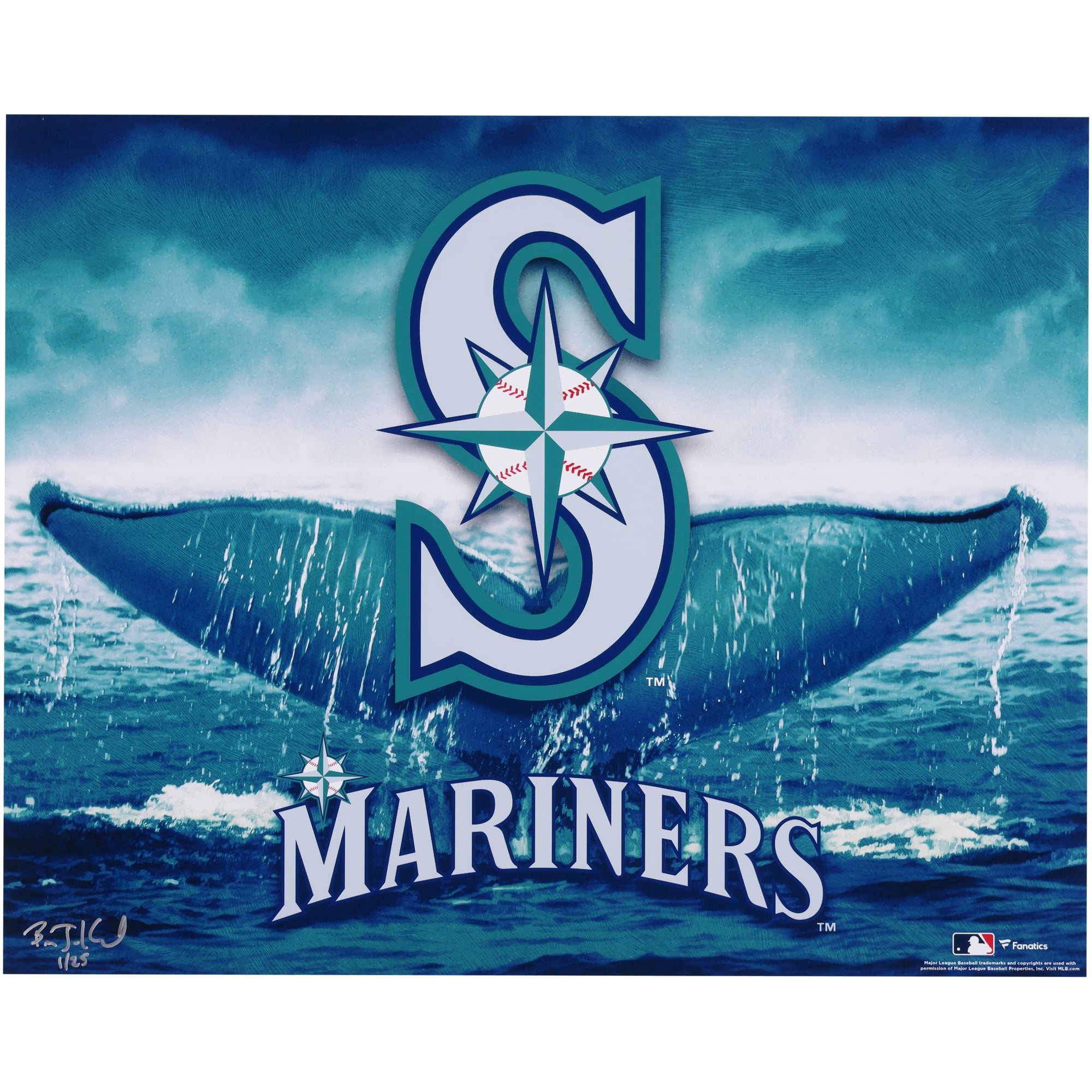 Mariners Color Print Seattle Mariners Fanatics Authentic 16