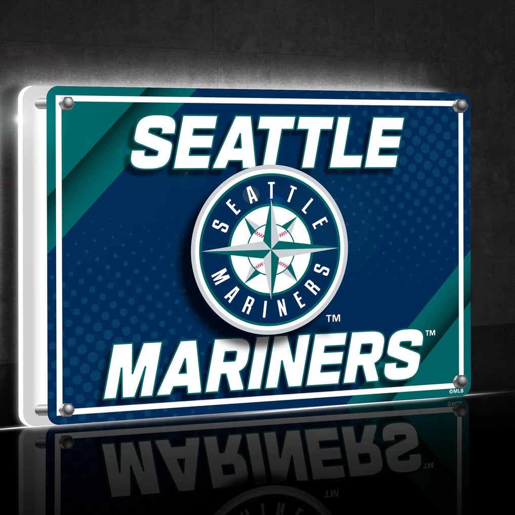 Seattle Mariners Led Sign Seattle Mariners LED Rectangle Tabletop Sign