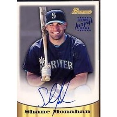 1998 Bowman Certified Blue Autographs #63 Shane Monahan