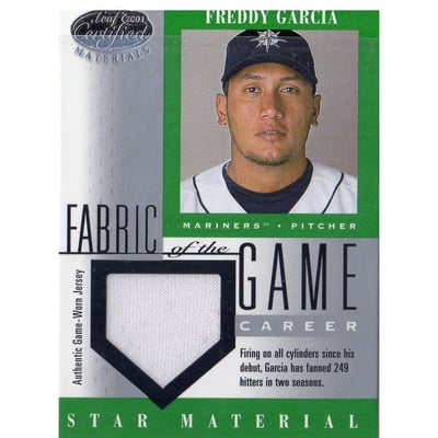 2001 Leaf Certified Materials Fabric of the Game #79CR Freddy Garcia/249