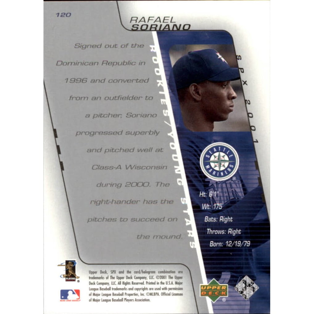 2001 SPx #120 Rafael Soriano YS RC