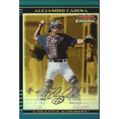 2002 Bowman Chrome Gold Refractors #332 Alejandro Cadena