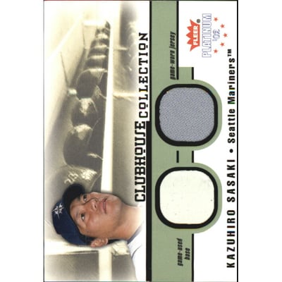 2002 Fleer Platinum Clubhouse Memorabilia Combos #33 Kaz Sasaki Base-Jsy/350